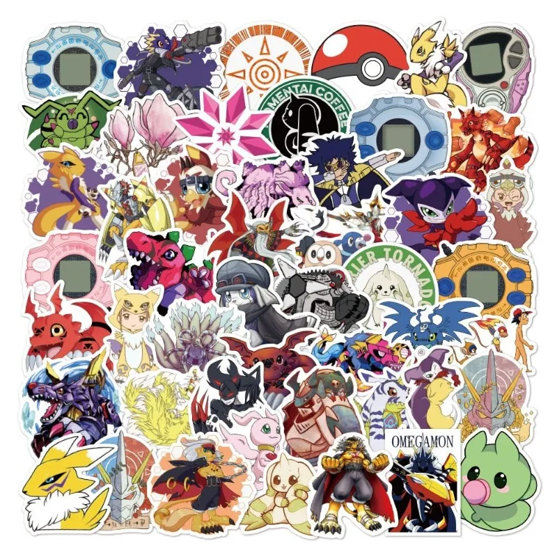 Digimon Adventure Taichiyagami Agumon 2D Animácia Periférna karikatúra Príručky nálepiek mobilných telefónov Detské nálepky