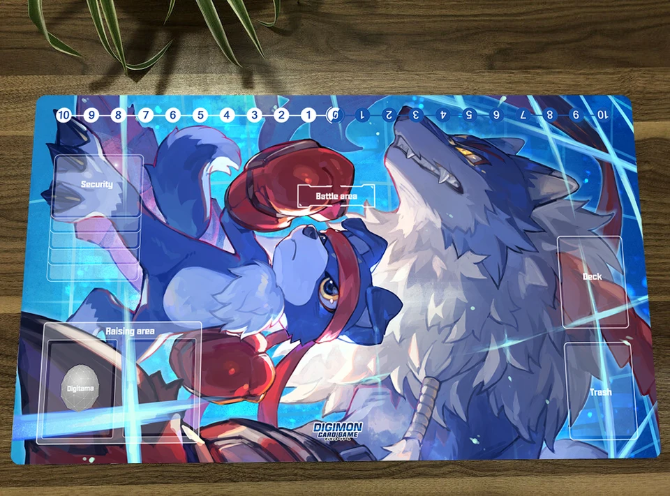 Digimon Table Playmat DTCG TCG CCG MAT GAOGAMON & GAOMON TRADING CARD Game MAT MOSH MOUSE PAD GAMING Play MAT 60X35CM ZADARMO