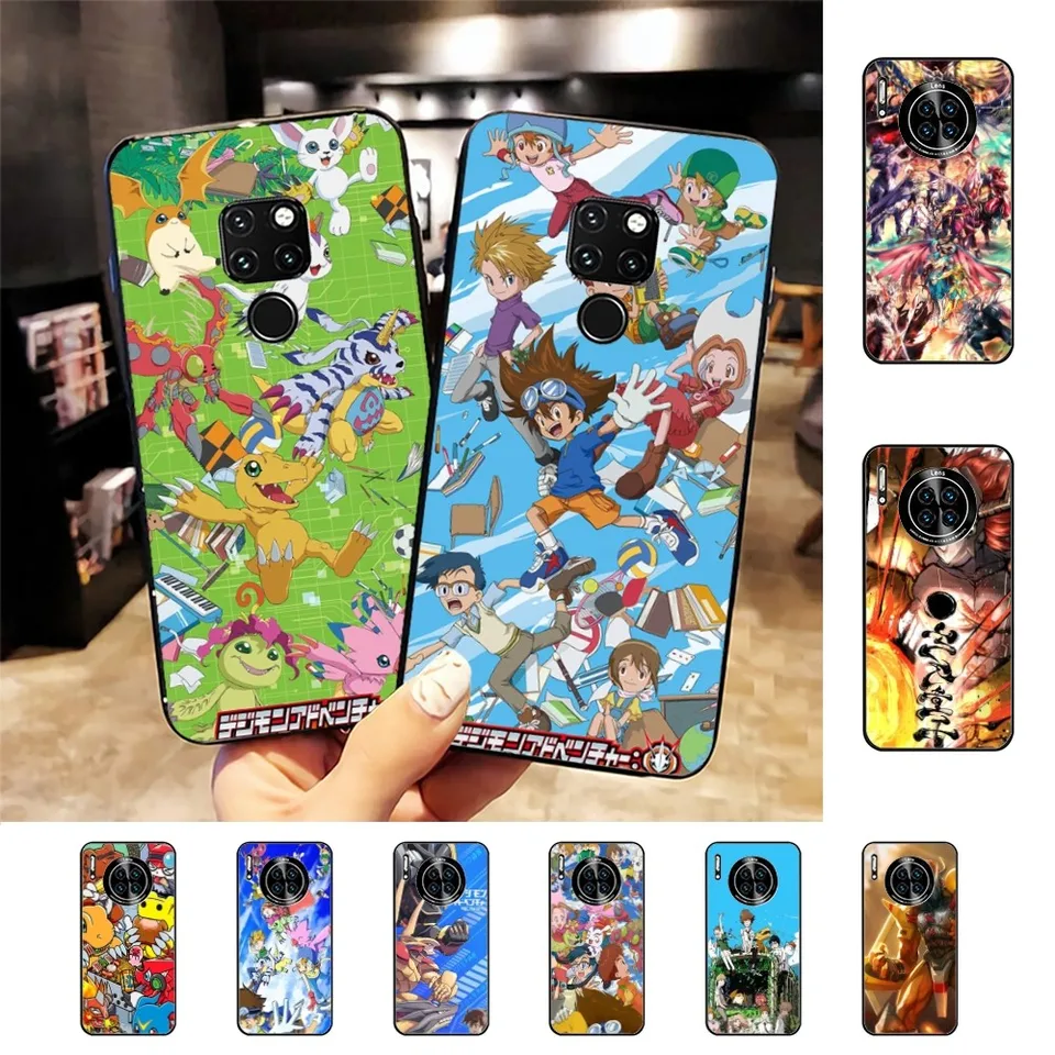 Digimon telefónny puzdro pre Huawei Mate 10 20 30 40 50 Lite Pro Nova 3 3i 5 6 SE 7 PRO 7SE