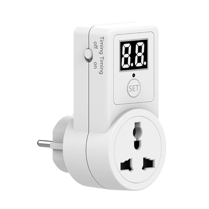 Digital Electric Timer zástrčka s zásuvkou s odpočítavaním elektrického nabíjania nabíjania odpočítavací časovač Socket Home Použitie