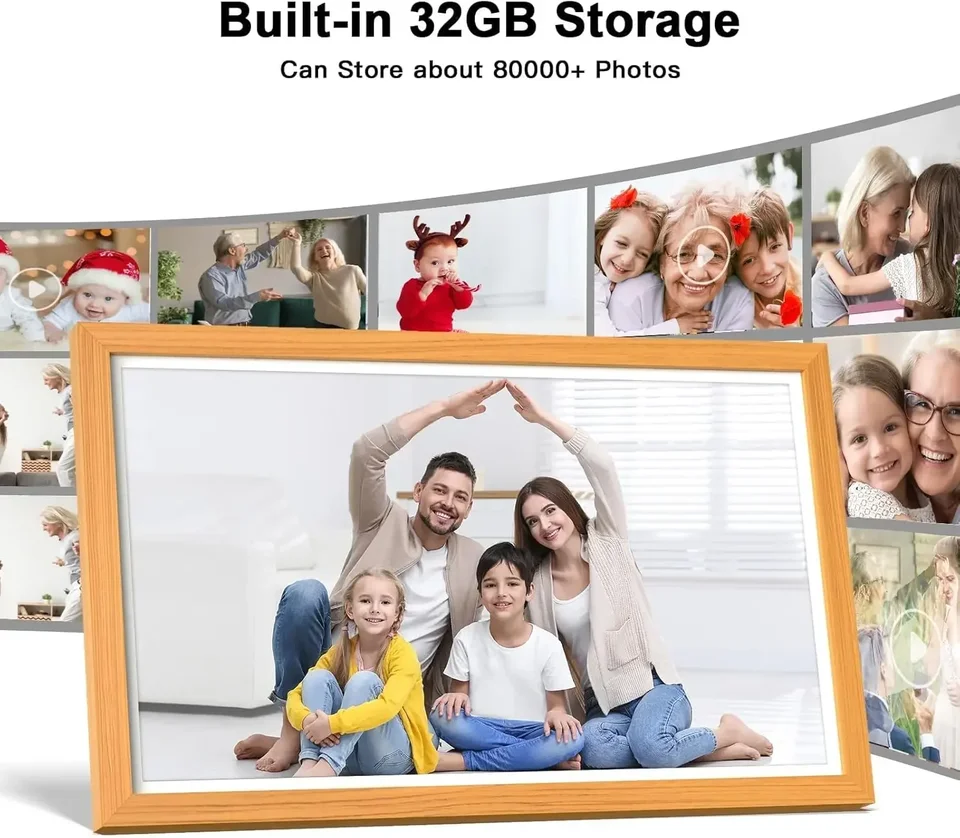 Digital-Picture-Frame 21,5-palcová obrazovka Wi-Fi-Digitálny obrazový displej, obrazovka Synpphone Syn, 32 GB