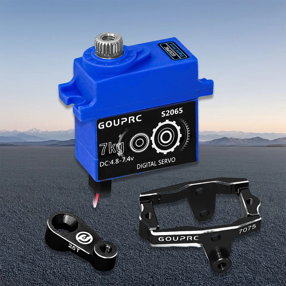 Digital Servo RC Servo Micro Servo Motor s držiakom držiaka a rameno pre 1/18 TRX4M SERVO RC ČASOVÉ ČASŤ