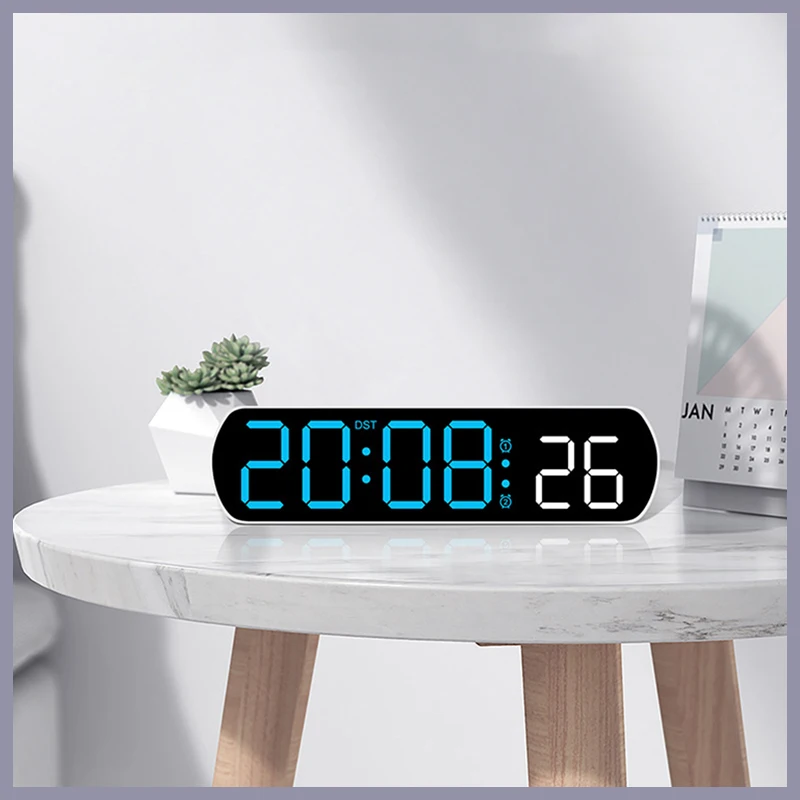 Digitálna LED budíka Spálňa Spálňa Elektronické stolné hodiny Časovač Hodiny Teplota Displej nastaviteľný jas 12/24 hodín
