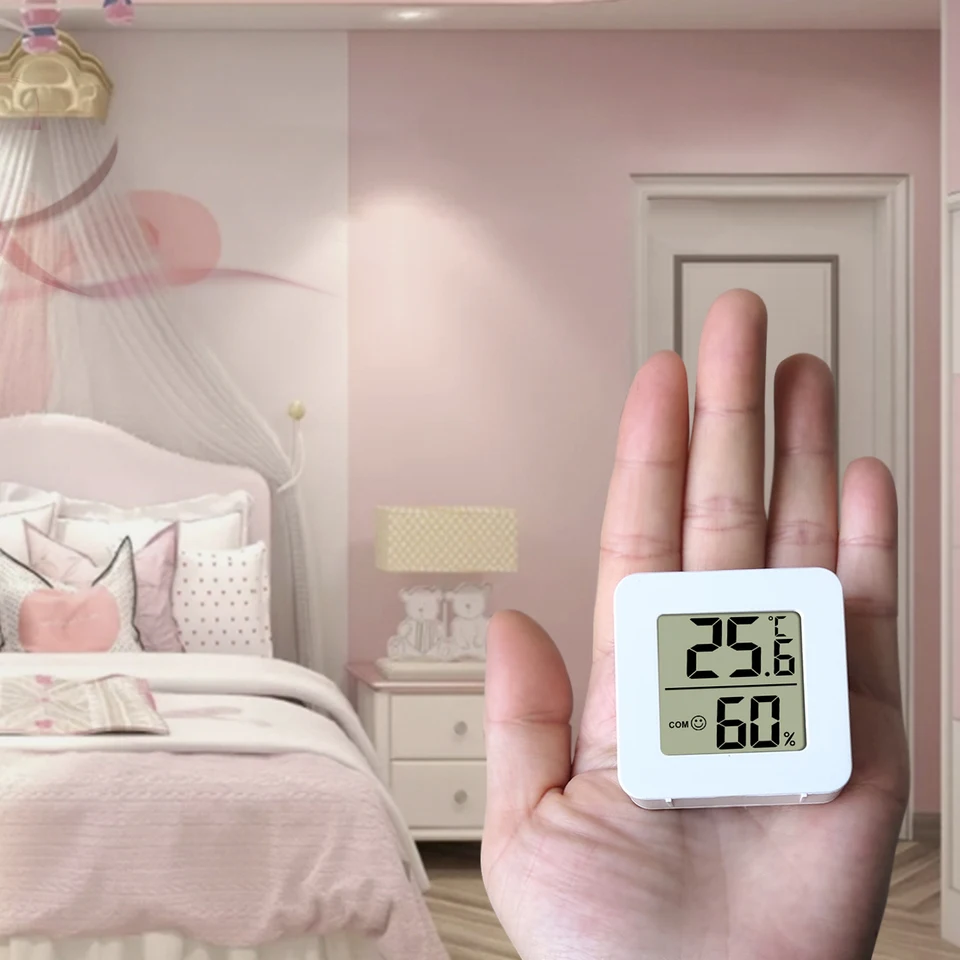 DIGITÁLNA Vnútorná miestnosť TERMOMERMER LCD inteligentný hygrometry HIGHERPRESICNÝ SENZOR Vlhký meter