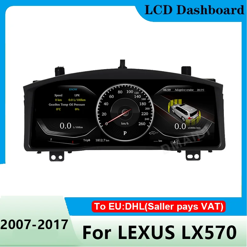 DIGITÁLNE DIGITÁLNE DASKARDY DISPLEY SCRESS SPEFETROMOR LCRUMURUM LINUX KLOSTER pre Lexus LX-570 2010-2017