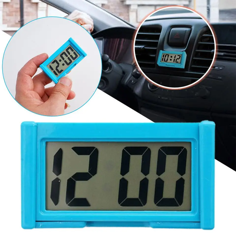 Digitálne hodiny digitálne hodiny automobilu Mini LCD Dátum Dátu