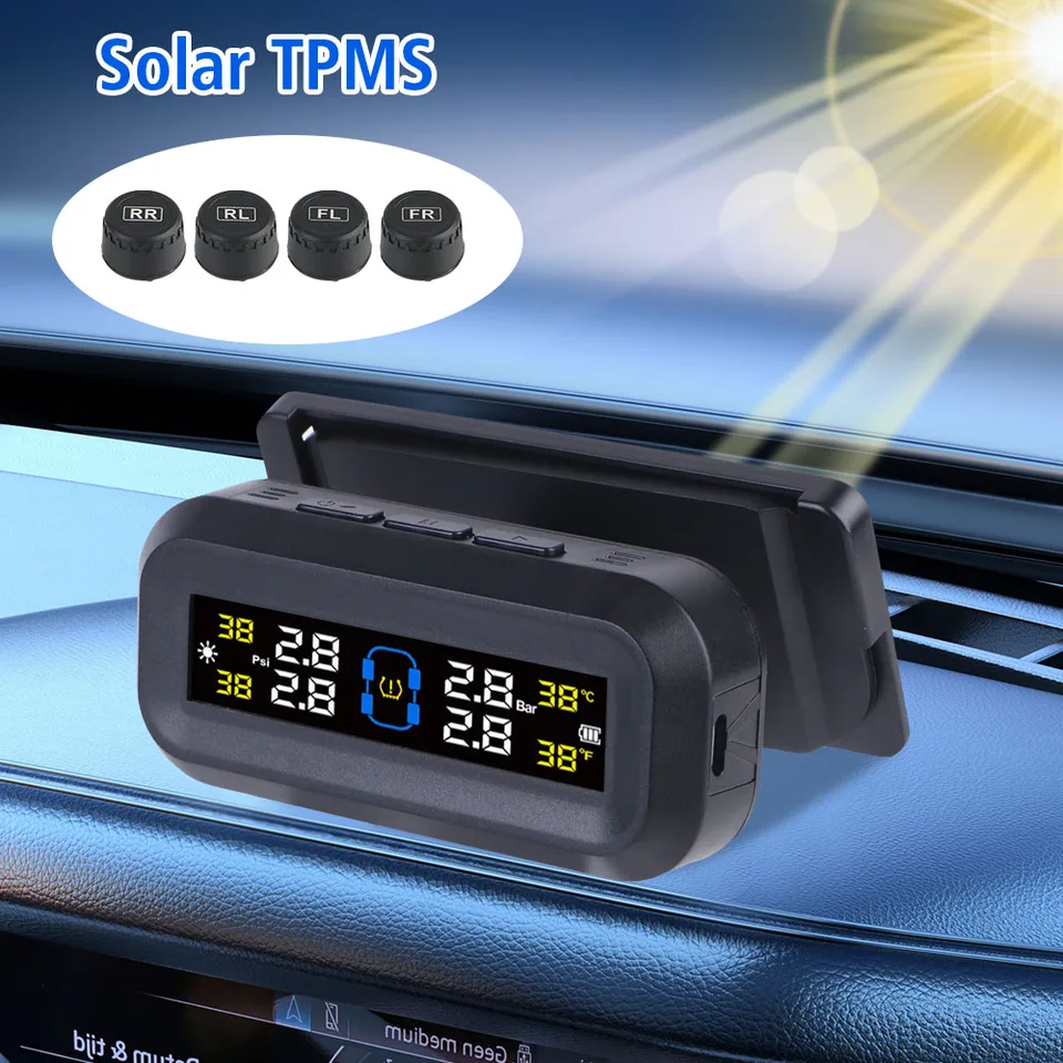Digitálne LCD DIGITÁLNE LCD DISPLAV PNOV MONILING SYSTÉM Solar/USB Automatické bezpečnostné alarmy