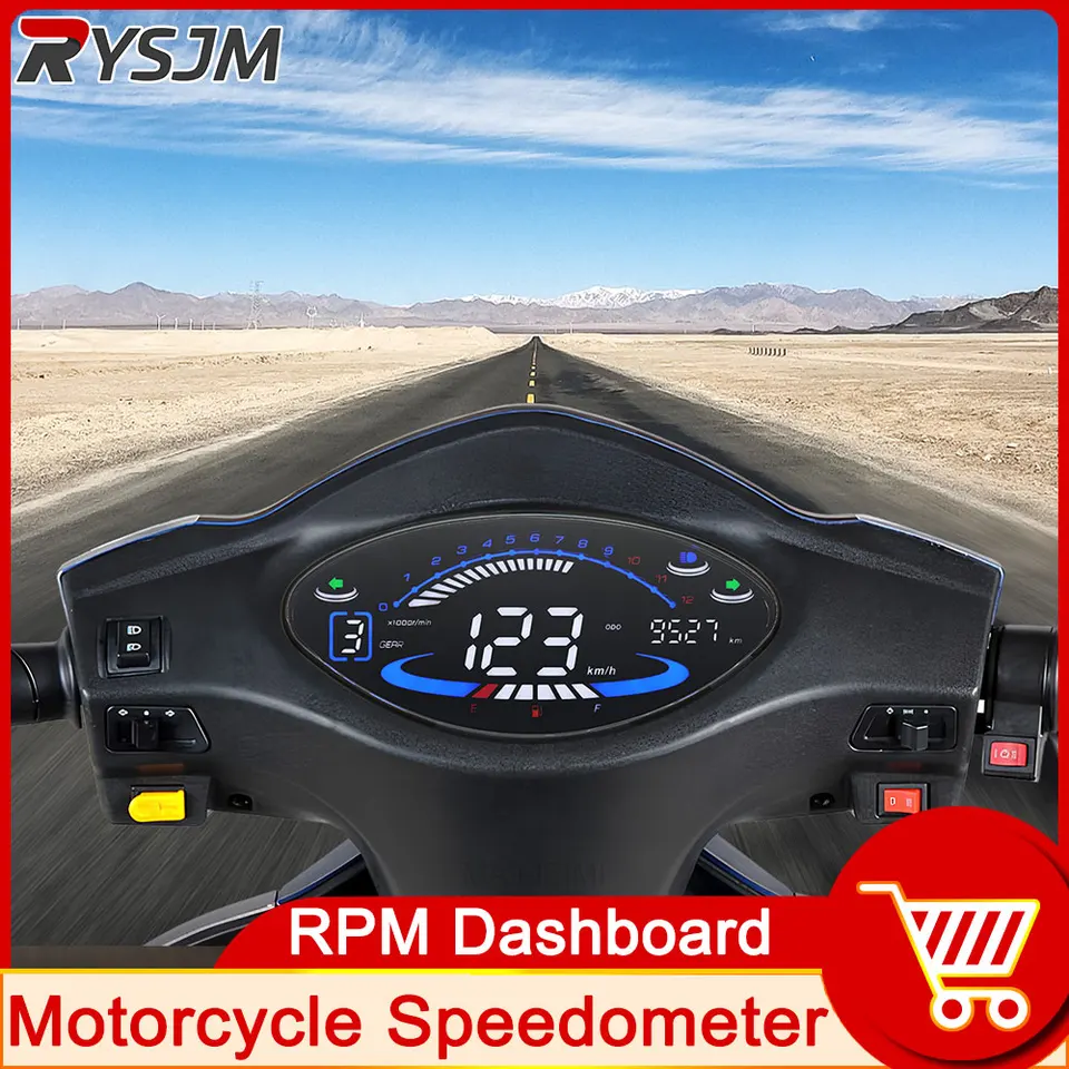 DIGITÁLNE LED rýchlomer DASKOME ELEKTRONICKÉHO MOTORY MOTORY REPM SPRÁVA S OBLASTNOM SIGNALOV NA HONDA BIZ 100 C100 1998-2005