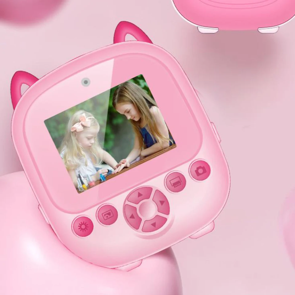 Digitálne videokamery 1080p HD s tlačeným papierom a 32G kartou Detské hračky pre digitálne fotoaparáty 2.4inch obrazovky IPS selfie digitálny fotoaparát selfie