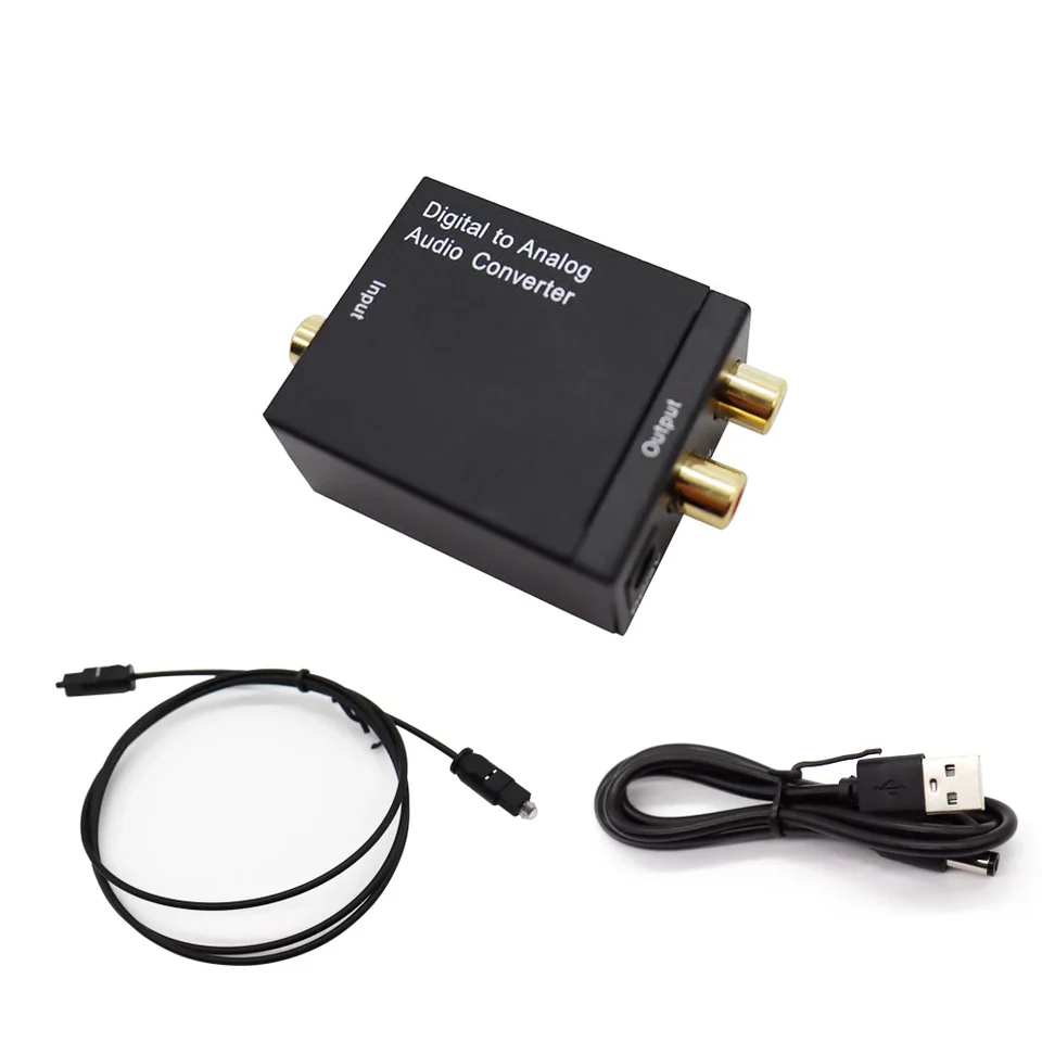 Digitálny až analógový koaxiálny signál optického vlákna pre analógový audio prevodník do analógového DAC spdif stereo 3,5 mm Jack 2*RCA zosilňovač dekodéra