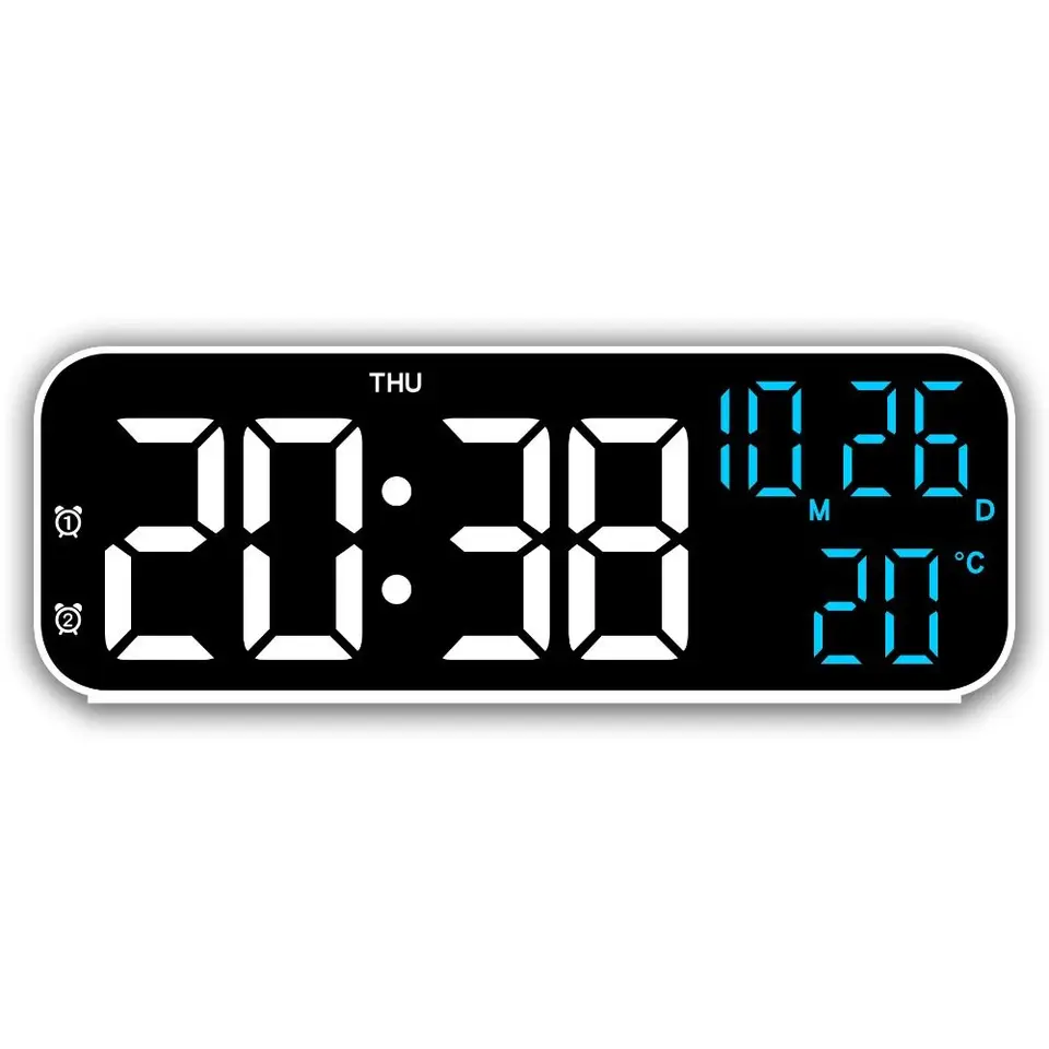 Digitálny budík LED LED s držiakom telefónu Dátum zobrazenia Dátum Dátum domáceho výletu nočné hodiny DST