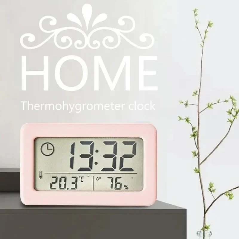 Digitálny budíkový stôl dekorácie 12/24H TERMOMEMOMEMEL ELEKTRONICKÁ SPIELA DECORÁCIA BAZSKÉ HODINY BATTER