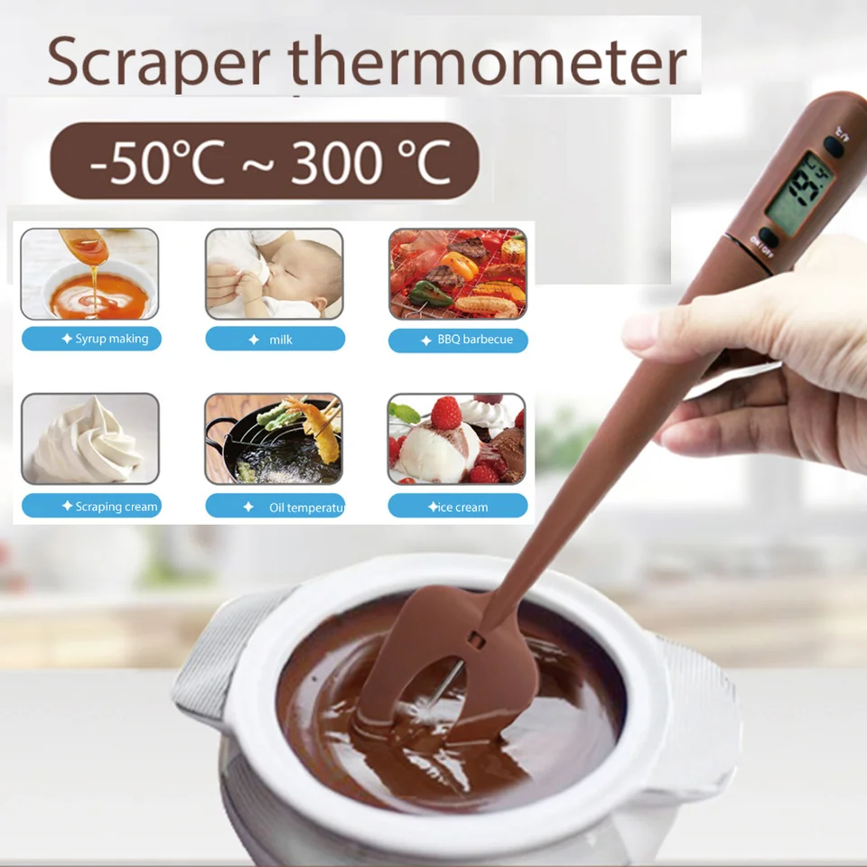 Digitálny cukrík Spatle teplomer varenie cukrovinky Čokoládová voda Sensor Sensor Meter Cake Cake Pečenie Scroting Scrot