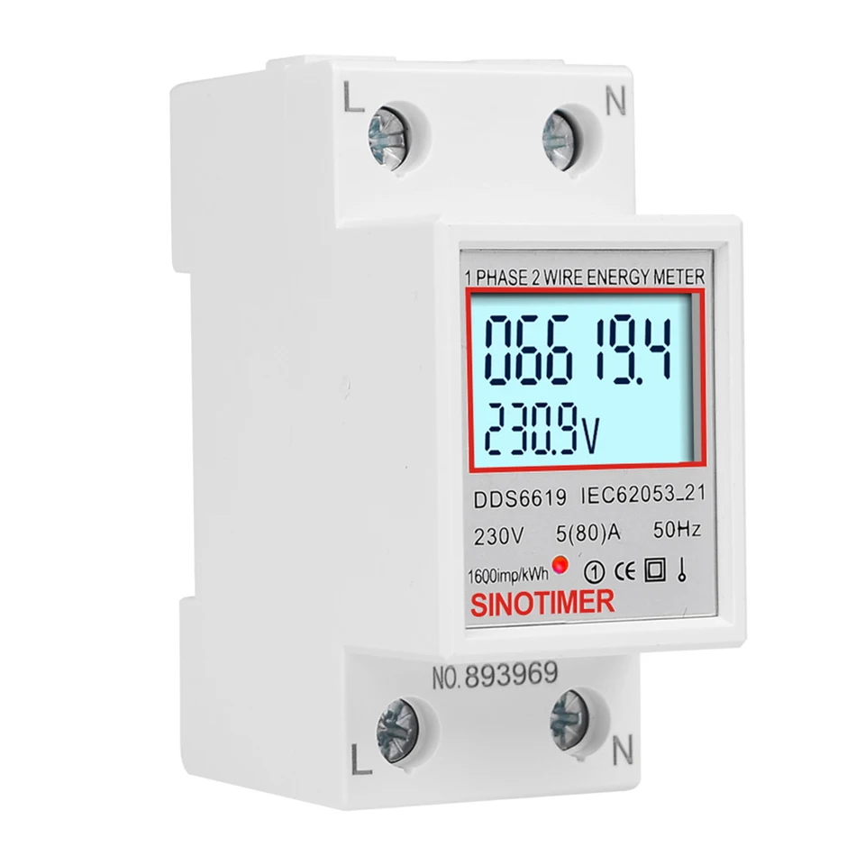 Digitálny elektrický energetický monitor Super Energy Saving Jednfázový merač energie LCD displej 220V 230V 50 60 Hz vnútorná inštalácia