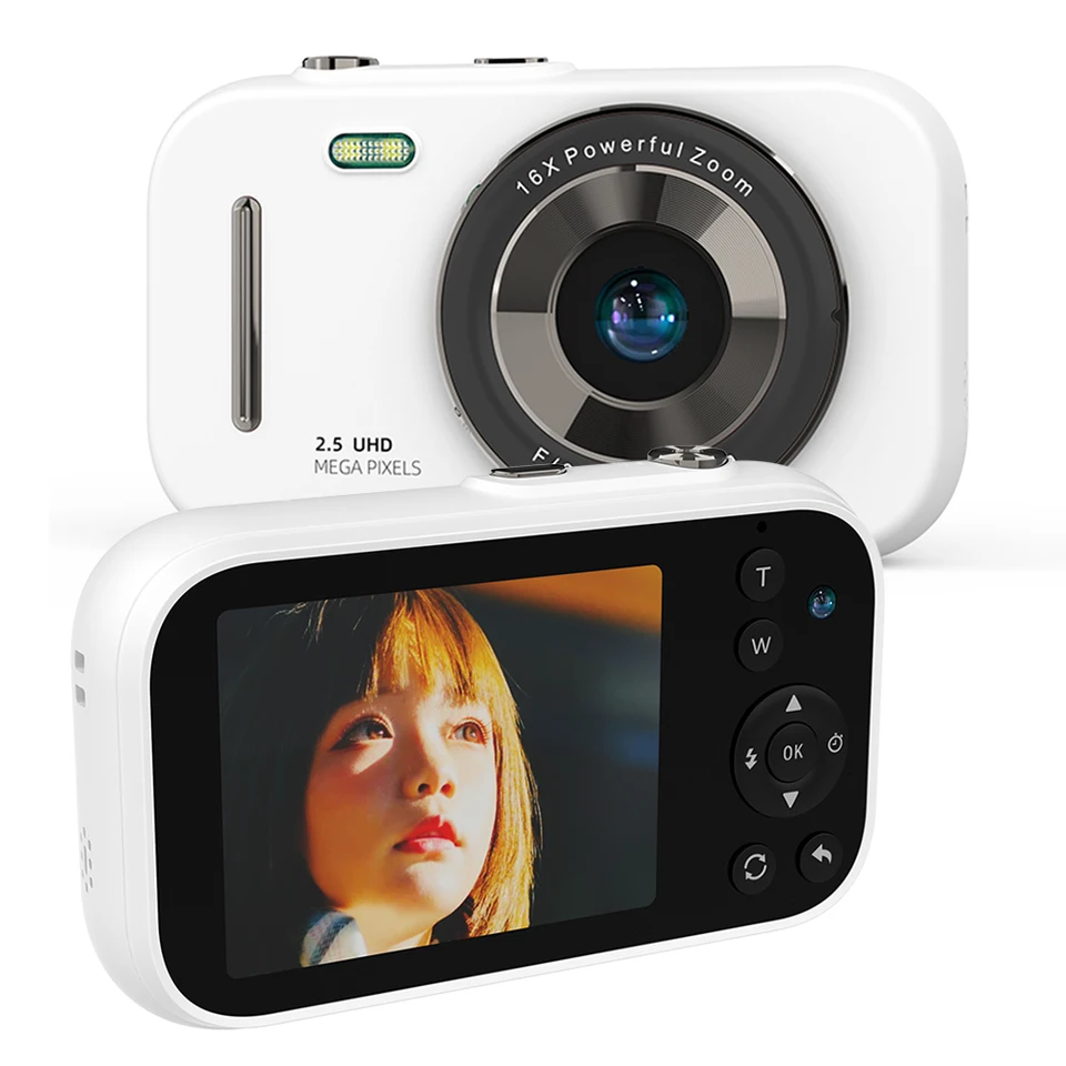 Digitálny fotoaparát 48MP 1080P Point a Shoot Camera 2,8 palca IPS obrazovky prenosný kompaktný fotoaparát vlogging fotoaparát pre deti chlapcov dievčatá