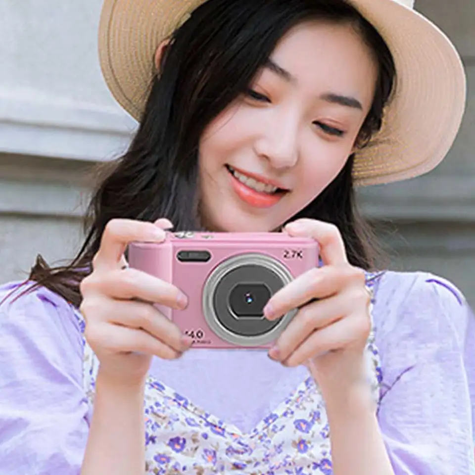 Digitálny fotoaparát pre deti s fotoaparátom 16x Zoom Kompaktné fotoaparáty Anti-Shake 1080p 48MP 2,4 palca pre začiatočnú fotografiu