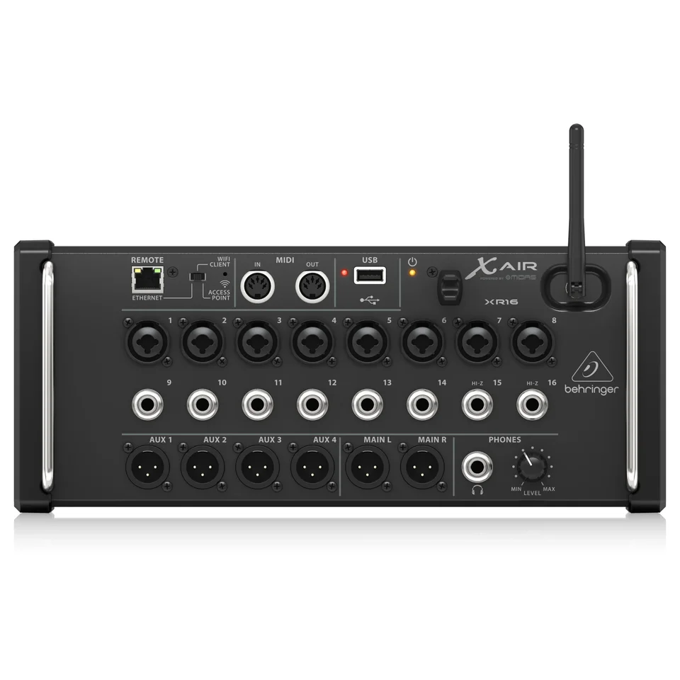 Digitálny mixér 16-vstupu Behringer XR16 pre tablety iPad/Android s 8 programovateľnými predzosilňovačmi MIDAS, 8.