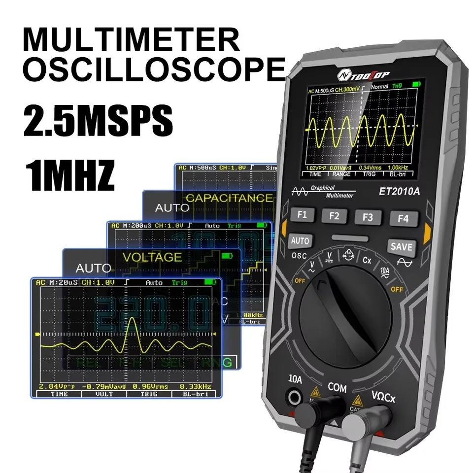 Digitálny osciloskop Digitálneho osciloskopu Multimeter 2,5 msp Rýchlosť vzorkovania 1 MHz šírka pásu vlny Skladovanie 600 V AC DC DIGITAL MULTIMETER