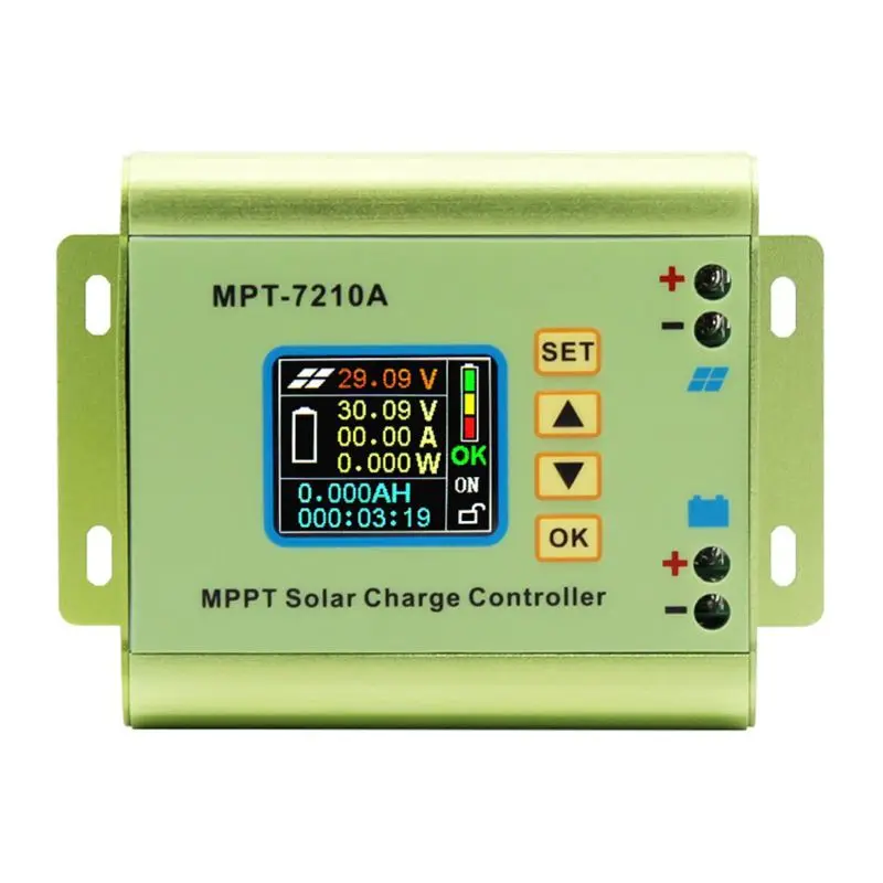 Digitálny ovládač solárneho náboja MPPT pre lítiovú batériu 24V / 36V / 48V / 60V / 72V Výstup batérie 0-10A MPT-7210A