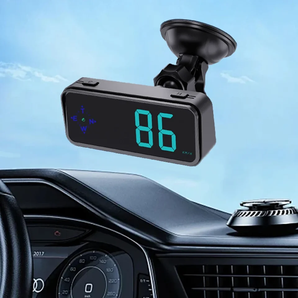 Digitálny rýchlomer automobil HUD Universal GPS Compass Rýchlosť merania indikátora hlavy nahor Displej vozidiel vozidlá USB napájanie USB