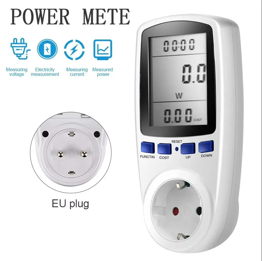 Digitálny výkonový meter EÚ Eu Plug napätie Wattmeter Spotreba elektrickej spotreby Monitor AC 220V 230V Energy Ammeter Socket