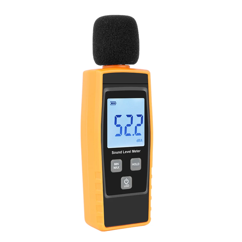 Digitálny zvukový merač DB Meters 30-130DBA Objem šumu Meracie MONILICKÁ MONICELING TESTER S MAX/MIN/MINE DODAL