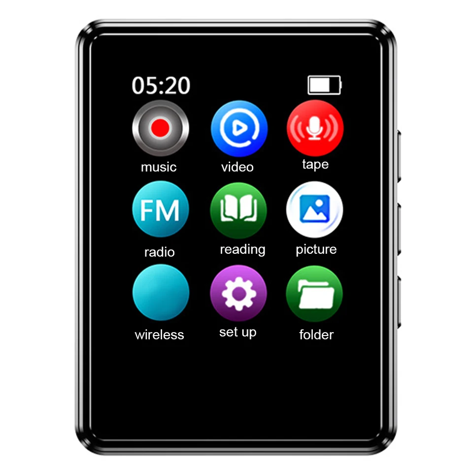 Digitálny zvukový prehrávač MP3/MP4 kompatibilný s prehrávačom Bluetooth Sport Music Player vstavaný reproduktor 128 GB 1,77 palca pre študentské denné použitie