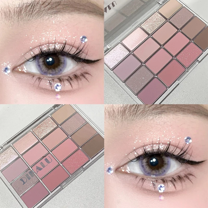 Dikalu Kórejská nízka saturácia Paleta očných tieňov 16 farieb Vysoký vzhľad úrovne Matt Contortion Pink Zem prirodzene bri