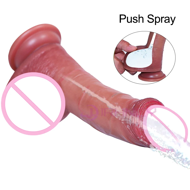 Dildo Surt Liquid Silikón Realistické dildo sexuálne hračky Ženy masturbácia G-Spot Masáž simulovaný ejakulačný penis Consoladores