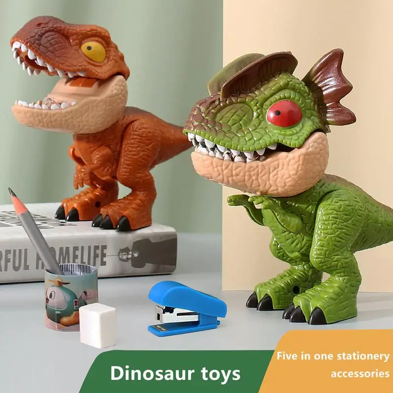 Dinosaur hračka pre dieťa 5 v 1 kancelárske potreby rozoberte Dinosaur Stationery Supplies pre chlapcov dievčenské večierky Študenti základnej školy