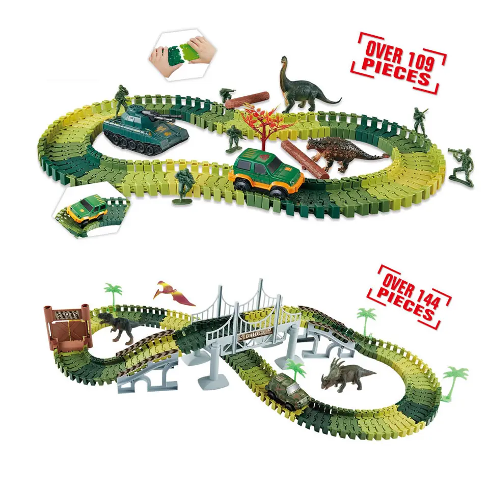 Dinosaur Vojenská téma železničná dráha hračky pre hračku