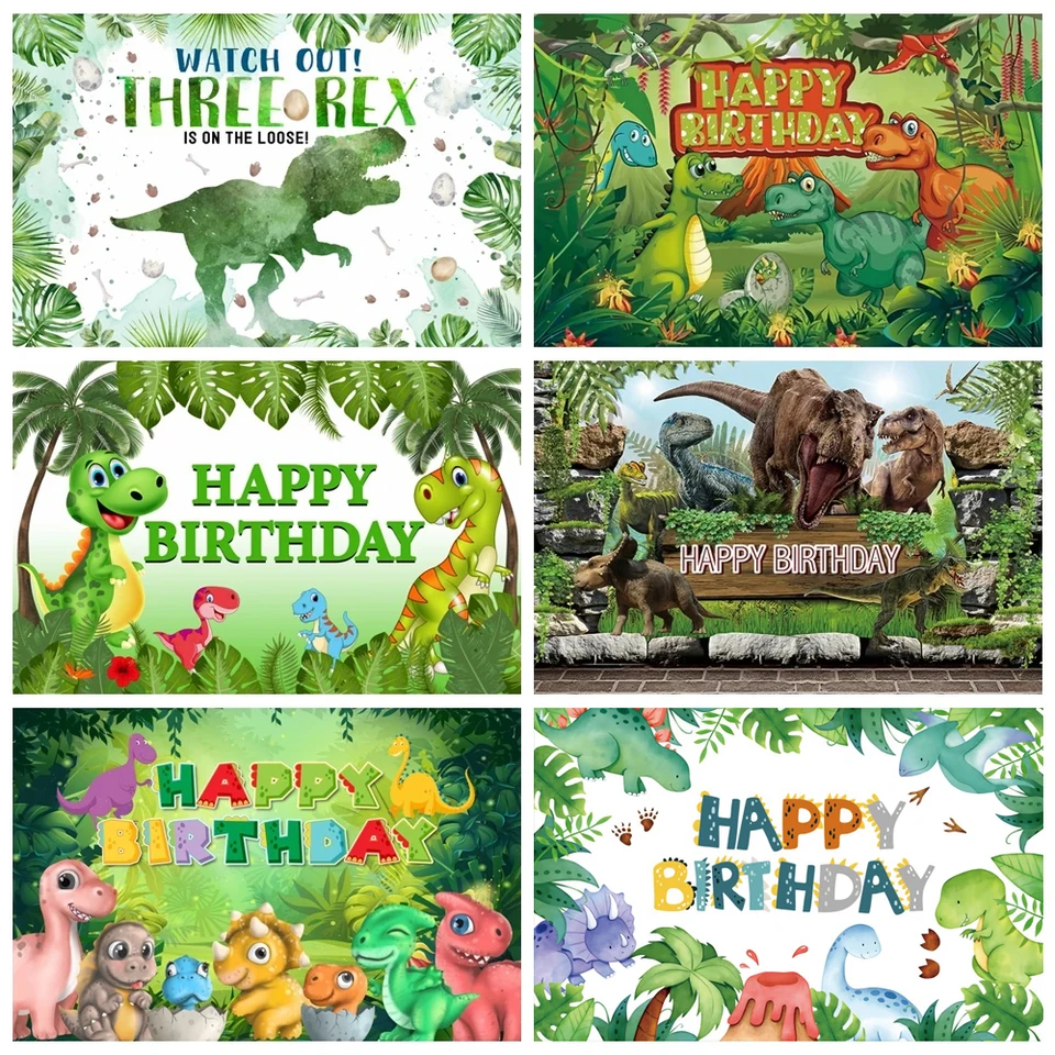 Dinosaurus Narodeninové pozadie lesné večierky dekorácie Jurassic World Custom Dino Plagát Pozadie pre bábätko