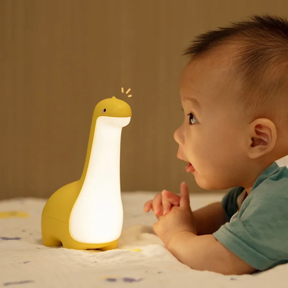Dinosaurus Night Light Cute Night Night Light Eye Ochrana na čas načasovanie lampa USB nabíjanie izby dekorácia detský darček