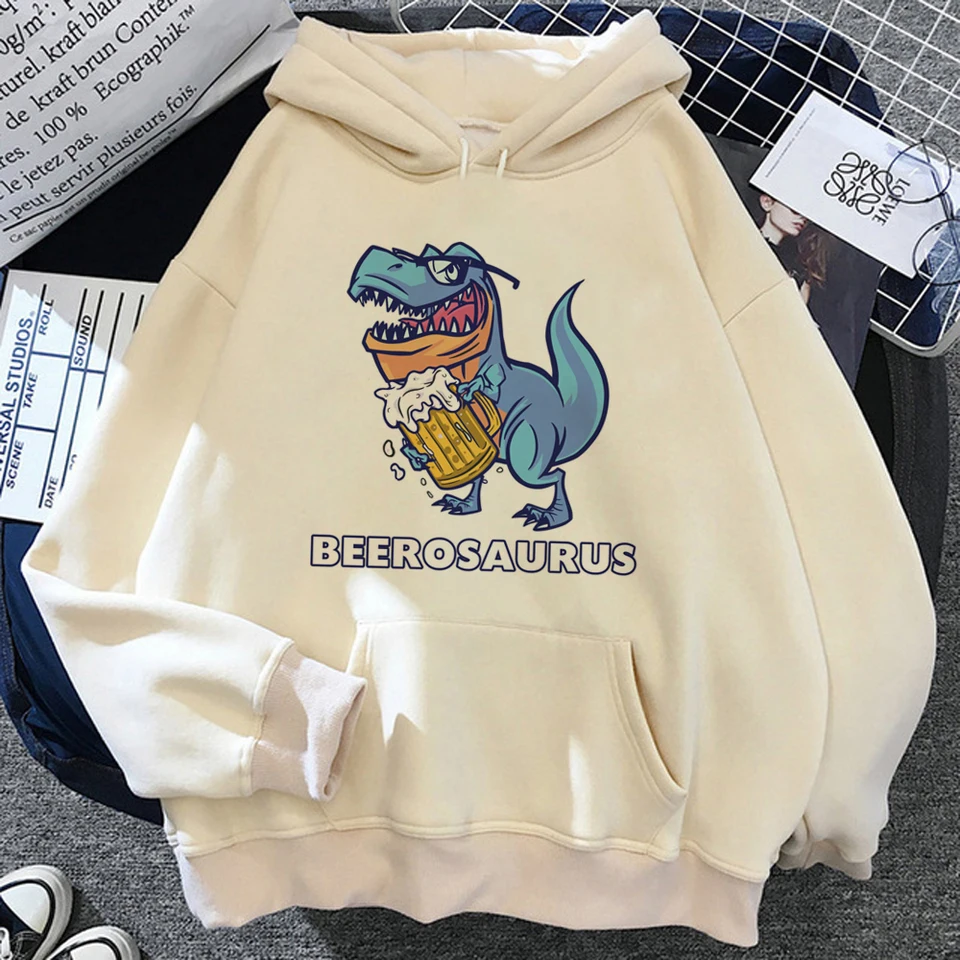 Dinosaurus Pivné mikiny Ženy Japonské streetwear Anime mikiny s kapucňou ženský sveter streetwear