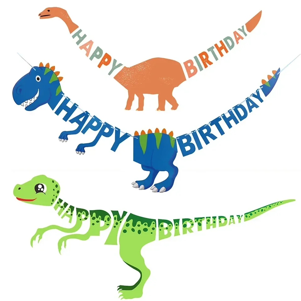 Dinosaurus Všetko najlepšie k narodeninám Garland Banner Roar Dino Party Balóny Jungle Animal Safari 1. detská narodeninová oslava dekorácie Dodávky