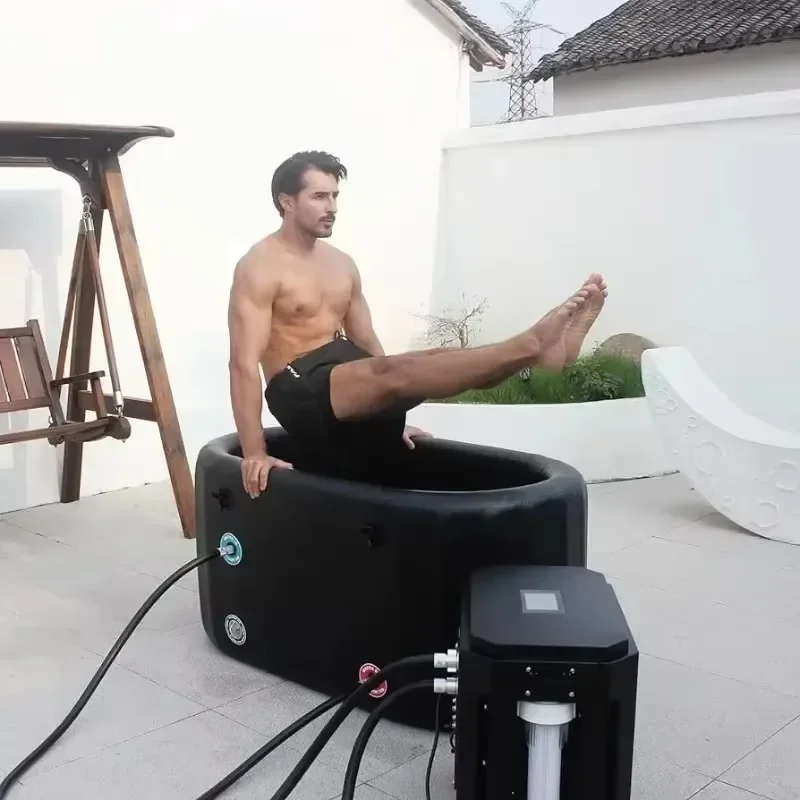 Diooista Hot Predaj obdĺžnikových vonkajších kúpeľov studenou vodou ľadovou vaňou s chladiacim systémom nafukovateľným ľadovým kúpeľom