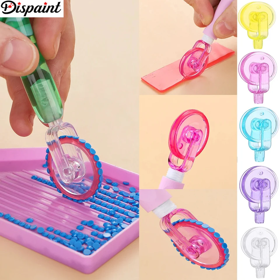 Disint 7pcs/set farebný diamantový maľba vŕtačka pera, rolovač rolovacej kolesa How Tip Point Glue Vosk bahno ílové vyšívanie