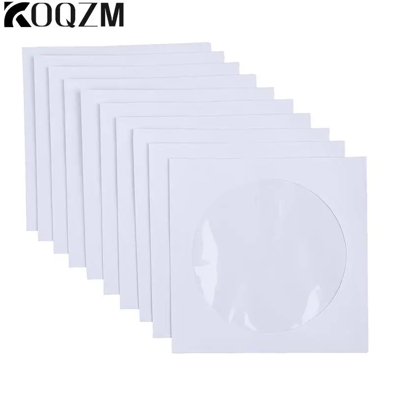 Diskové papierové tašky Disk Balenie vrecká Cd DVD Disc Disc Paper Ruckves Storage Storage Clear Window Boxy Flip Tops