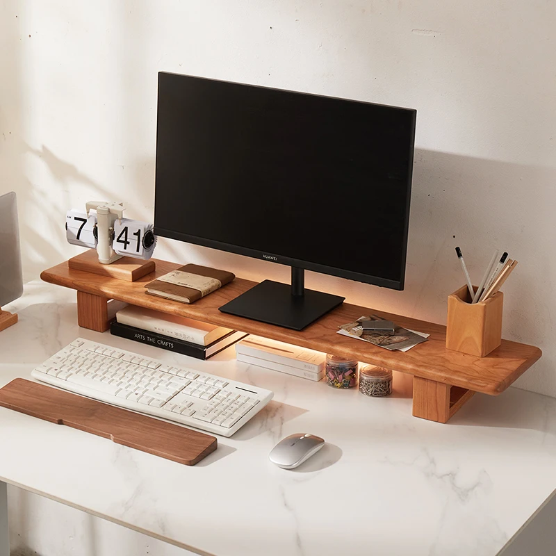 Disktop Display Stand North American Cherry Wood Computer stoly