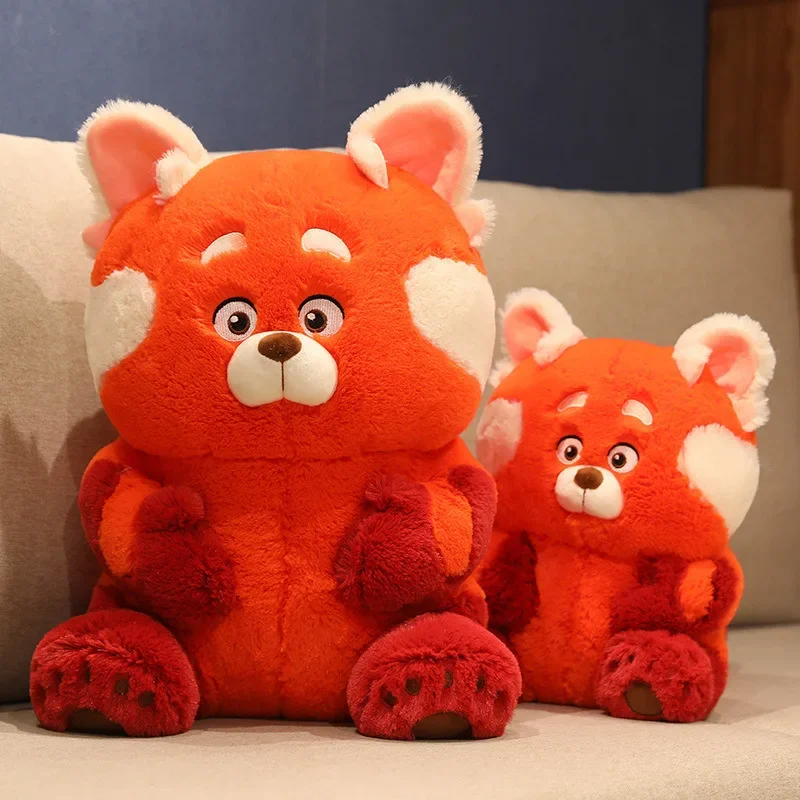 Disney 12-30 cm nová otáčanie červenej verzie deformácie mládeže kawaii plyšové hračky Doll Doll Doll Doll Red Panda Girls Darčeka izba