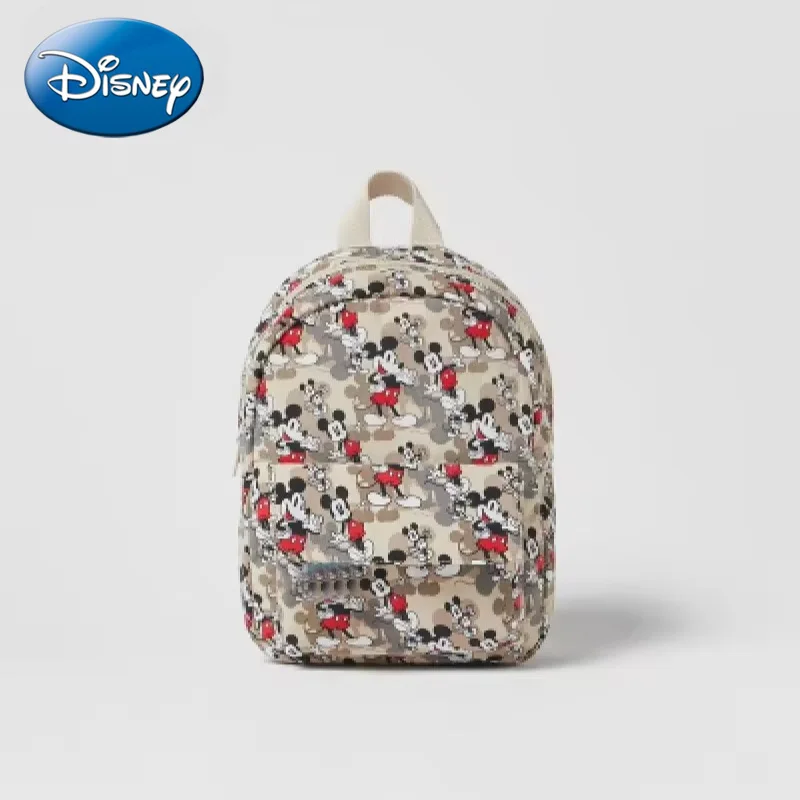 Disney 2024 Nová karikatúra Mickey Children School Bag Fashion BEAT MICKEY MOSH MOUSION TLAČKÁ PRÍRODNÁ BACKPACK ŠKOLSKÁ SCHOOL BAG