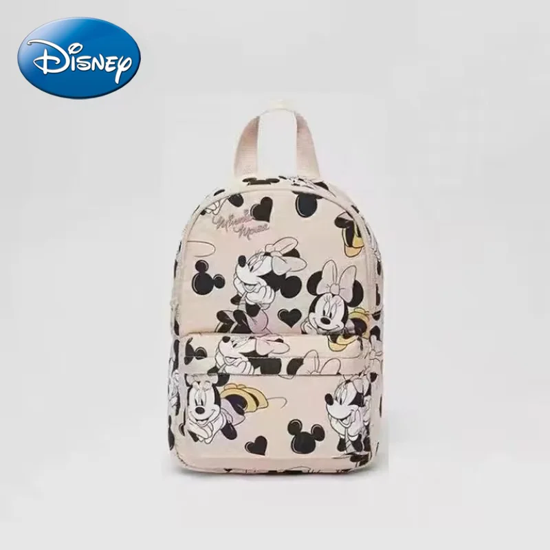 Disney 2024 Nové detské batoh módne detská školská taška materská škola Minnie Mickey Mouse Print Pink Batoh