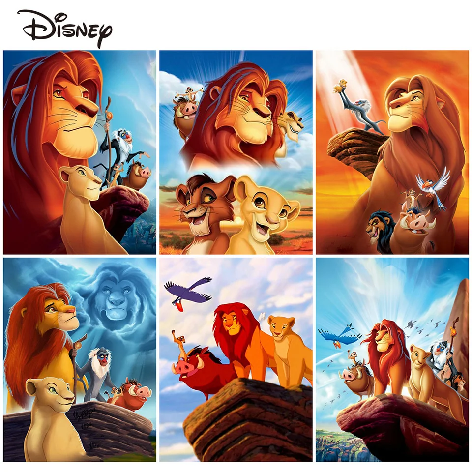 Disney 5D DIY Diamond Painting Lion KRIS KRIS KRIS STOTCH VYMÁRANIE ZVIERATKY NÁVOD NÁVODNÉHO MOSAIKOVÝCH