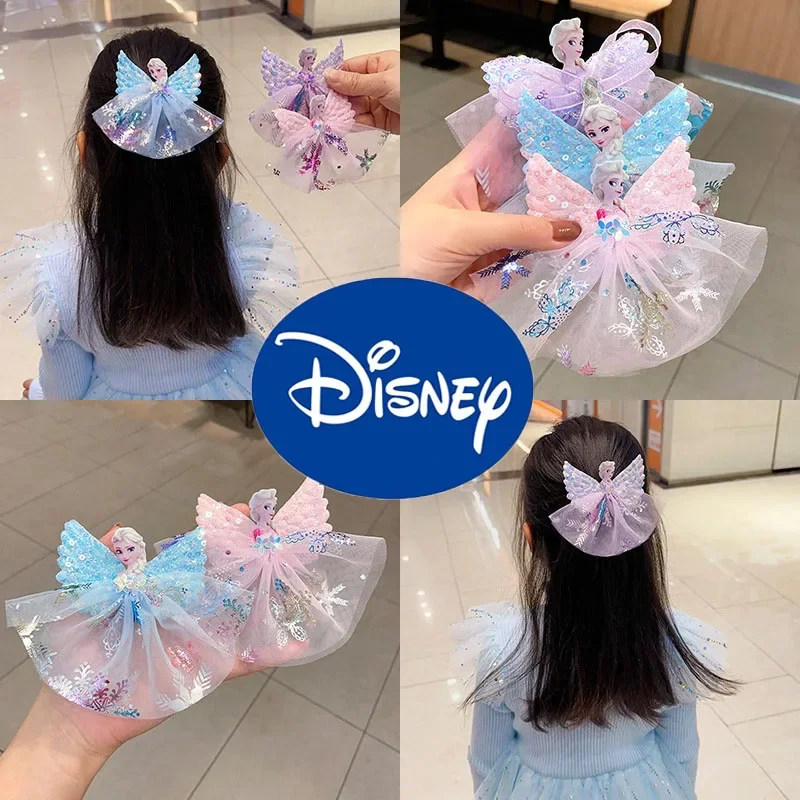Disney anime figúrky na vlasy Klipové doplnky parochňu Braid hračky Kawaii Cartoon Ice and Snow Romance Princezná Elsa Detský darček pre deti
