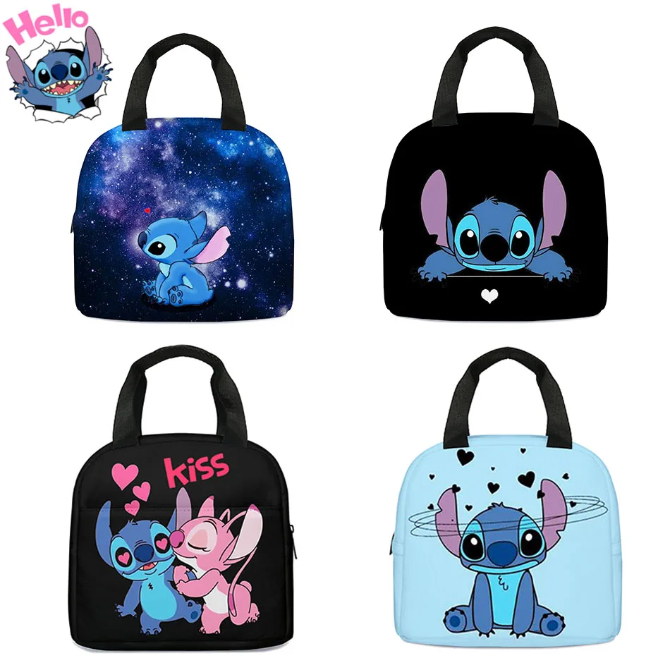 Disney Anime Lilo a steh izolovaný obedový krabica karikatúra steh vodotesný chladič kabelky Bento taška obedový nádob