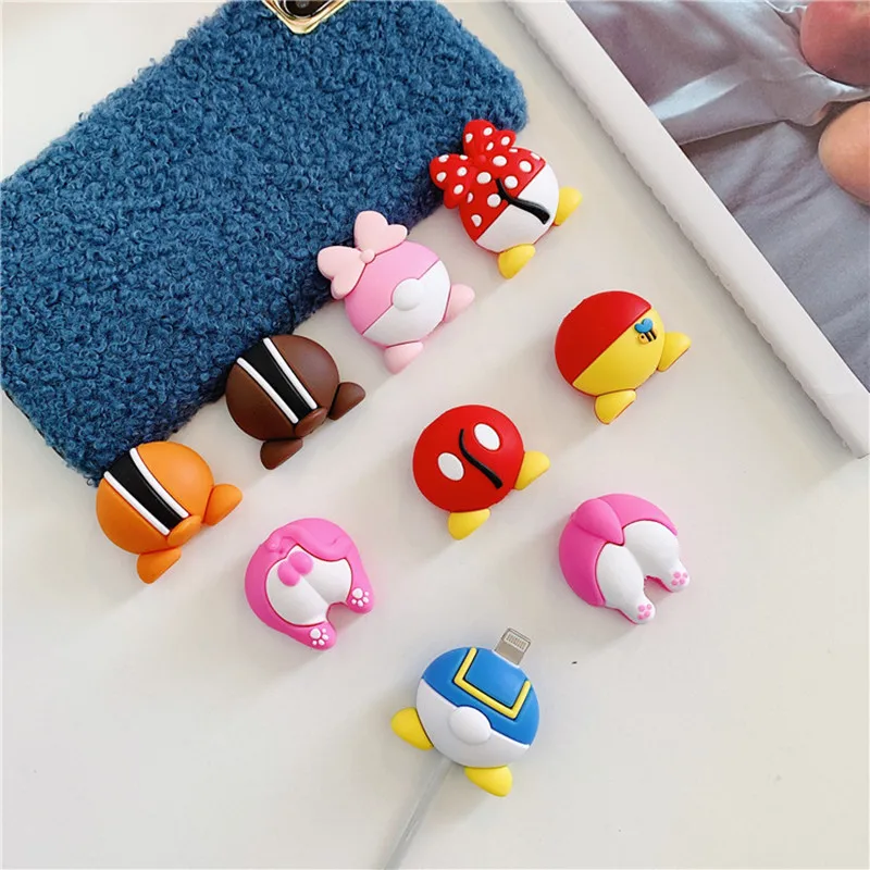 Disney Anime Mickey Mouse Buttocks Data Cable Cable Ochranné rukávy Kawaii Minnie Daisy Donald Duck Dack Anti Break Data Cable Raleve