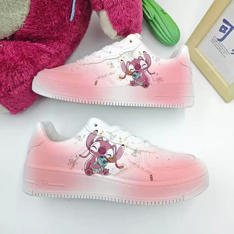Disney Anime X Stitch Angel Sneaker Ženy leto priedušné všestranné páry karikatúry