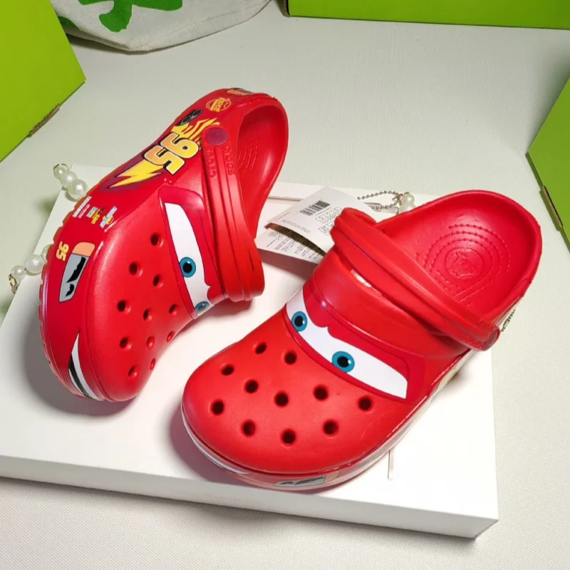 Disney Aoger Lightning McQueen Pixar Cartoon Pevné nepremokavé papuče vonkajšie plážové topánky Sandále Príležitostné darčeky Eva