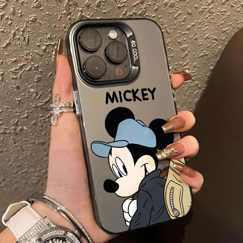 Disney batoh Mickey Pink Hat Minnie Telefón puzdro pre iPhone 16 15 14 13 12 11 Pro Max xr xs max 78 plus mini y2k roztomilý obal