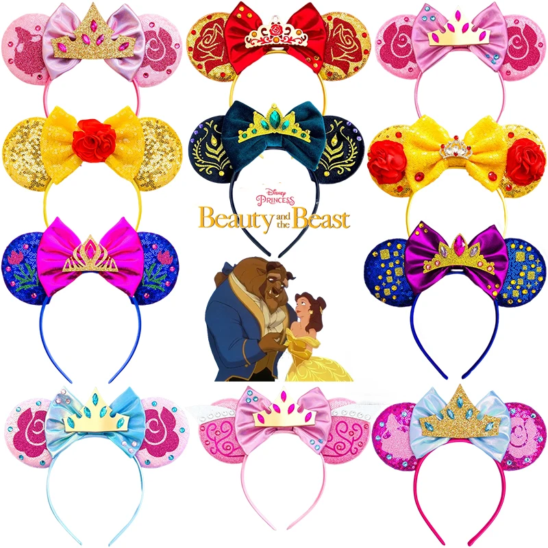 Disney Beauty and the Beast Hairbands for Girl Enchanted Rose Ears Hair Doplnky žien festival belle korun